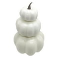 thumbnail image 1 of WEIWEIGG 1 Pack Stacked Artificial Pumpkin, 3-Piece Fall Pumpkin Tower Decor for Thanksgiving, Halloween, Home Kitchen Table Centerpiece, Lifelike Faux Pumpkins with Realistic Stems, 1 of 7