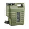 thumbnail image 1 of WEIWEIGG 12L Portable Water Tank with Faucet, Handle, Camping Water Container, Detachable Seal, PE Material, Easy-Clean Large Opening for Camping Picnic (Military Green), 1 of 7