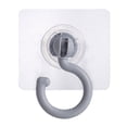 thumbnail image 1 of WEIWEIGG 1Pcs Adhesive Ceiling Hooks Heavy Duty No Drill 360æ³ Rotating, Swivel Utility Strong Self Sticker Wall Hook Sticky Under Cabinet for Hanging Purse Bag Small Plant Hanger, Waterproof,Grey, 1 of 1
