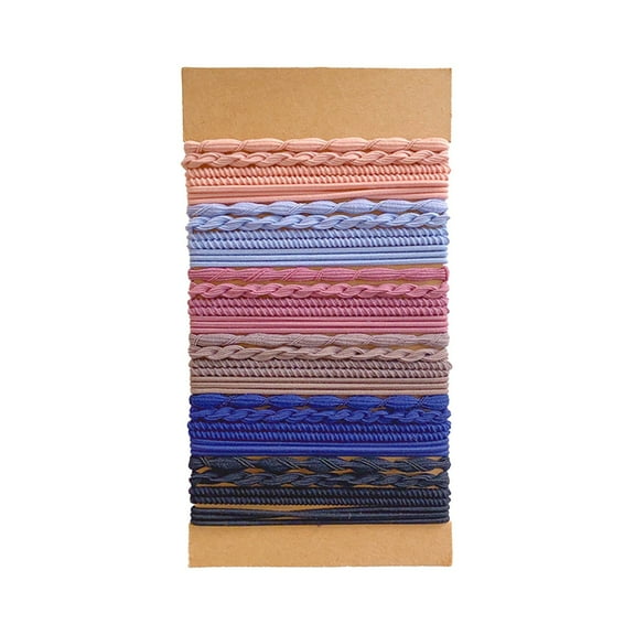 WEIWEIGG 20PCS Elastic Hair Ties, No-Crease Hair Elastics for Women, Made for Long-Lasting Braids, Hair Ponytail Holders, Fits Thin & Thick Hair
