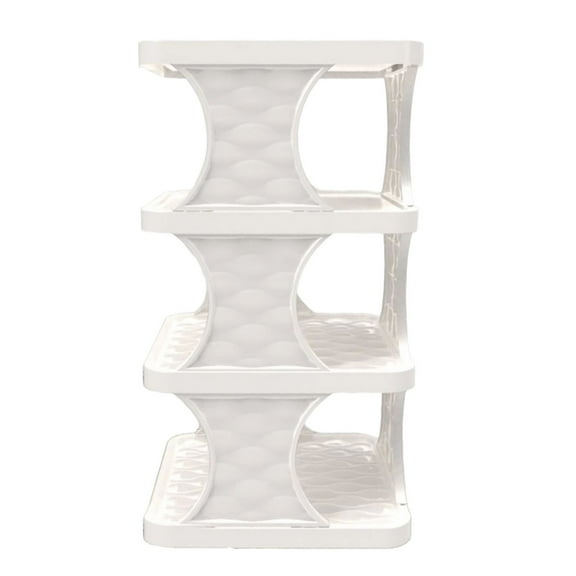 WEIWEIGG 3-Tier Space-Saving Folding Organizer | Compact Multi-Layer Storage Rack for Clothes/Shoes | Wall-Mount & Floor Standing Shelf for Apartment Bedroom Corners