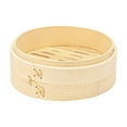 thumbnail image 1 of WEIWEIGG 7.1-Inch Bamboo Steamer, 18cm Natural Bamboo Steamer for Dumplings, Buns, Vegetables, Asian Cooking, Ventilated Design, Multi-Pot Use, 1 Pcs Steamer Basket, 1 of 3