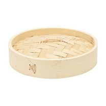 WEIWEIGG 7.1-Inch Bamboo Steamer Lid, 18cm Natural Bamboo Steamer Cover for Dumplings, Buns, Vegetables, Asian Cooking, Ventilated Design, Multi-Pot Use, 1 Pcs Steamer Basket Lid