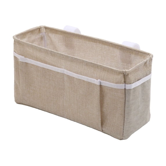 WEIWEIGG Bedside Caddy, Bedside Storage Bag Hanging Organizer for Bunk Dorm Bed Rail | Bed Caddy with Hooks, Dorm Essentials for Water, Tissues, Tablets, Books, Phones, Remotes