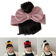 thumbnail image 1 of WEIWEIGG Bowknot Wigs for Girls, Fashionable Bun Wig Hairpieces, Solid Headwear Girls Hair for Daily, Party Ues, 1 of 9
