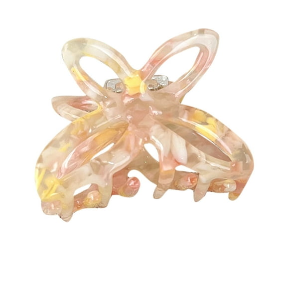 WEIWEIGG Butterfly Hair Clips for Women, Matte Claw Clips, Multi-Colour, Nonslip Jaw Clips, for Women and Girls as Present Orange