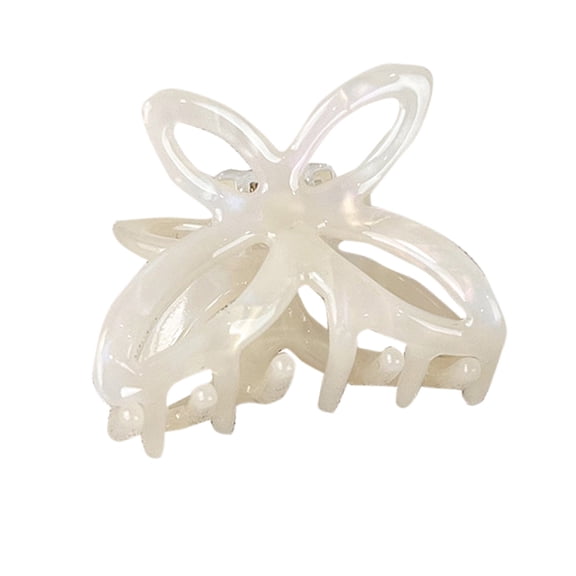 WEIWEIGG Butterfly Hair Clips for Women, Matte Claw Clips, Multi-Colour, Nonslip Jaw Clips, for Women and Girls as Present White
