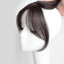 WEIWEIGG Clip In Hair Toppers for Women - Real Human Hair, 3D Side Parted Trimmable Wispy Bangs, Thinning Hair Coverage, Breathable Daily Wear