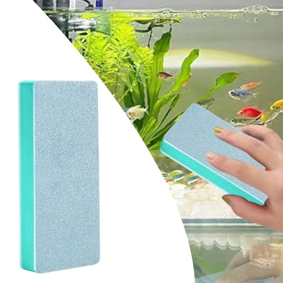 WEIWEIGG Fish Tank Glass Algae Scrubber, Aquarium Cleaning Sponge for Surface Build-Up Removal