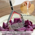 thumbnail image 1 of WEIWEIGG Heavy Duty Potato Masher, Stainless Steel Potato Ricer with Non-Slip Grip, Easy Clean, Dishwasher Safe, for Avocado, Food, Vegetables, Effortless Mashing, Rust Resistant, Kitchen Utensils, 1 of 9