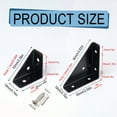 thumbnail image 1 of WEIWEIGG Heavy Duty Triangular Corner Bracket, 90-Degree, Metal Furniture Brace with Screws, Reinforced Shelf Connector for Bookshelf/Bed/Table & Wood Joint Support, 4PCS, 1 of 5