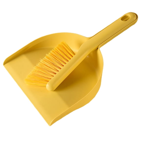 WEIWEIGG Mini Dustpan And Brush Set 2 Pack, Small Broom And Dustpan Set Dust Pan And Mini Hand Broom Dustpan And Broom Combo Compact for Home Table Keyboards Sofa Kitchen,Yellow