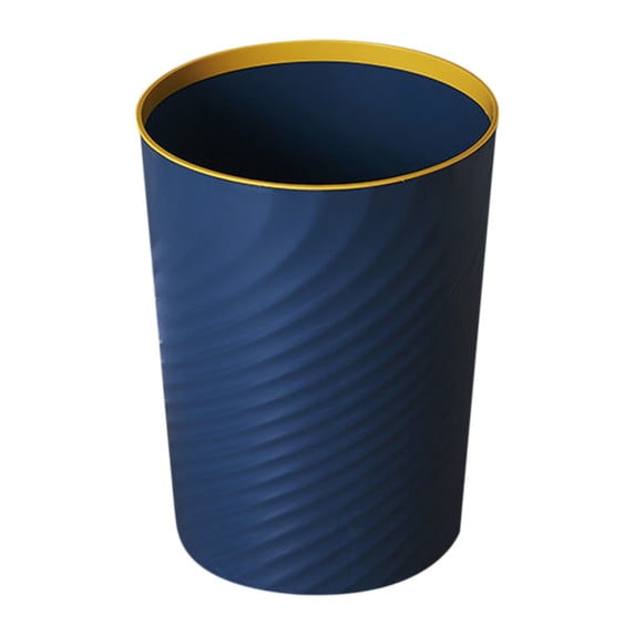 WEIWEIGG Modern Wastebasket 9.3x12.1", Space-Saving Round Trash Can with Non-Slip Base, Durable Plastic Bathroom/Kitchen Bin for Laundry & Dorm Rooms (M)