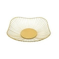 thumbnail image 1 of WEIWEIGG Nordic Wire Fruit Basket Single Tier, Electroplated Mesh Holder for Fruits Vegetables Bread, Modern Kitchen Table Centerpiece Decor, Farmhouse Style, 10.4x10.4x2.4 Inch, 1 of 8