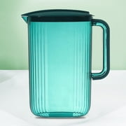 WEIWEIGG Oh! 2L Clear Iced Tea Container with Lid - Spout Handle Drink Dispenser for Iced Tea/Juice, Large Capacity, BPA-Free Plastic Beverage Container for Infused Water