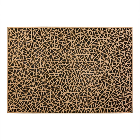 WEIWEIGG PVC Placemat, Home Daily Table Decoration Pvc Hot Gold Placemat Triangle, Gold