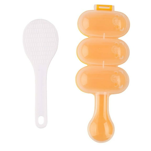 WEIWEIGG Rice Ball Mold with Paddle Spoon, Rice Ball Shaker for DIY Sushi Rice Balls, Portable Kitchen Cooking Tool, Easy Use, Lightweight, Fun Food Mold, Home Camping Travel