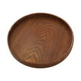 thumbnail image 1 of WEIWEIGG Round European Style Tray, 9.4" Rustic Wooden Centerpiece Tray for Table Display, Hand-Carved, Fruit & Floral Arrangements​​, 1 of 2