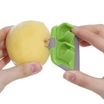 WEIWEIGG Safety Ring Vegetable Peeler, Stainless Steel Auto-Adjust Blade for Potatoes/Carrots, Non-Slip Fruit Peeler with Conical Tip