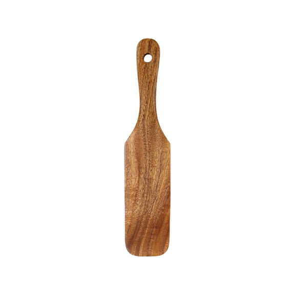 WEIWEIGG Slender Mixing Stick Suitable for Mixing Retrieving Ingredients from The Bottom of The Jar Dough Beater Long Handled Wooden Spatula Kitchen Tool Suitable,Brown