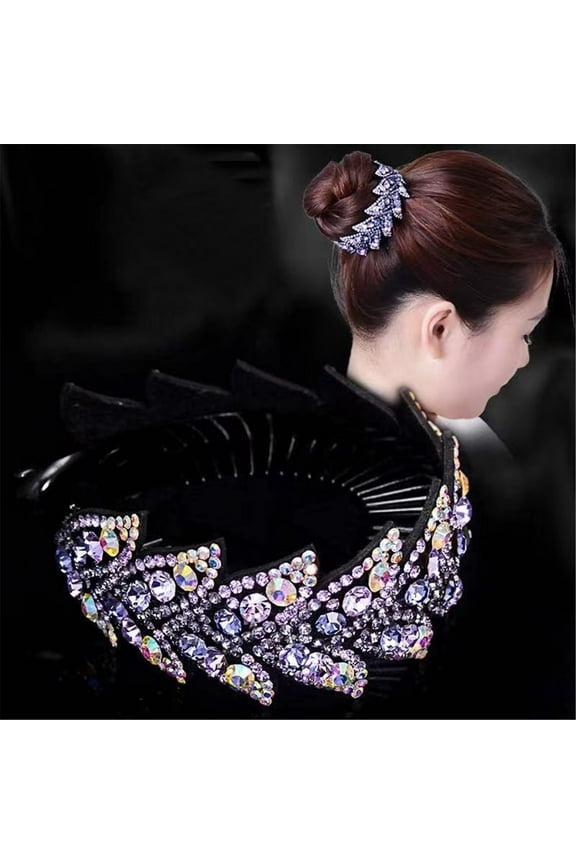 Sparkling Hair Clip for Women - Elegant Rhinestone Design, Metal Hairpin for Buns, Updos & Everyday Hairstyles, Small