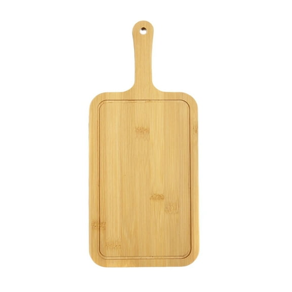 WEIWEIGG Wood Pizza Peel Board (13x6"), Reversible Cutting & Charcuterie Serving Tray with Handle for Cheese, Bread, Meat​​, Decorative Wooden Serving Board