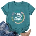thumbnail image 1 of WEIWEN 100th Days of School Shirts for Women Teacher Tees Funny Celebration Teaching Life Short Sleeve Tshirts Womens Tops Fashion Outfits Blue, XXL, 1 of 2