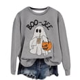 thumbnail image 1 of WEIWEN Boo Jee Halloween Sweatshirt for Women Cute Ghost Pumpkin Graphic Fall Outfits for Women Dressy Casual Long Sleeve Pullover Going Out Tops Womens Sweaters S, 1 of 6