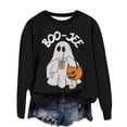 thumbnail image 1 of WEIWEN Boo Jee Halloween Sweatshirt for Women Cute Ghost Pumpkin Graphic Fall Outfits for Women Dressy Casual Long Sleeve Pullover Going Out Tops Womens Sweaters XL, 1 of 6
