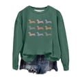 thumbnail image 1 of WEIWEN Dachshund Sweatshirt for Women Weenie Mama Shirt Dog Lover Long Sleeve Fall Outfits for Women Sweaters Womens Tops Dressy Casual Fashion Clothing Green, S, 1 of 2