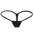 thumbnail image 1 of WEIWEN G String Thongs for Women Mini Micro Panties High Cut Underwear Low Rise Tiny T-Back Thong Panty Black, S, 1 of 4