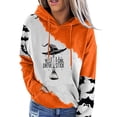 thumbnail image 1 of WEIWEN Halloween Hoodies for Women Funny Yes I Can Drive A Stick Witch Broom Print Halloween Sweatshirt for Women Color Block Hooded Pullover Tops Womens Fall Fashion Clothing White, XXL, 1 of 4