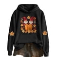 thumbnail image 1 of WEIWEN Halloween Hoodies for Women Lightweight Pumpkin Maple Leaf Graphic Halloween Sweatshirt for Women Thanksgiving Outfit Hooded Tops Womens Fall Fashion Clothing Black, XXL, 1 of 3
