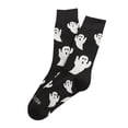 thumbnail image 1 of WEIWEN Halloween Socks for Women Men Novelty Ghost Graphic Mid Calf Crew Socks Halloween Gifts for Men Women Unisex Stocking Black, One Size, 1 of 5