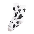 thumbnail image 1 of WEIWEN Halloween Socks for Women Men Novelty Ghost Graphic Mid Calf Crew Socks Halloween Gifts for Men Women Unisex Stocking White, One Size, 1 of 5