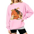thumbnail image 1 of WEIWEN Halloween Sweatshirt for Women Cute Cat Pumpkin Face Graphic Crewneck Long Sleeve Fall Outfits for Women Going Out Tops Casual Spooky Season Sweaters Women's Clothing S, 1 of 4