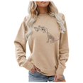 thumbnail image 1 of WEIWEN Halloween Sweatshirt for Women Cute Skeleton Hand Boop Dog Print Long Sleeve Fall Outfits for Women Spooky Season Fashion Clothing Womens Tops Sweaters S, 1 of 5