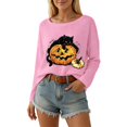 thumbnail image 1 of WEIWEN Halloween Sweatshirts for Women Halloween Sweatshirt Womens Halloween Shirts Salem Apothecary Graphic Pullover Hocus Pocus Long Sleeve Tops Pink, S, 1 of 4