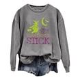 thumbnail image 1 of WEIWEN Halloween Sweatshirts for Women Yes I Can Drive A Stick Witch Sweaters Fall Outfits for Women Witch Shirts Plus Size Tops Women's Clothing Grey, S, 1 of 3