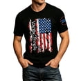thumbnail image 1 of WEIWEN Mens Patriotic Shirts 4th of July T Shirts for Man Big and Tall S-6XL Fourth of July Tshirts Shirts for Men Oversized Tee 250th Anniversary USA Shirt Black, S, 1 of 4
