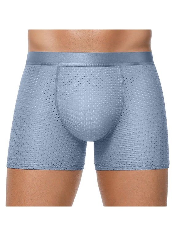Mens Underwear Boxer Briefs with Built-In Butt Padding Seamless Shapewear Tummy Control Body Shaper Enhance Butt Lifting Trunks BU1, L