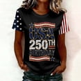 thumbnail image 1 of WEIWEN Patriotic Shirts for Women 2026 Trendy Vintage 4th of July Shirts Women Fourth of July Outfits Loose Fitted Summer 250th Anniversary USA Shirt Going Out Tops Black, L, 1 of 4