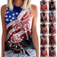thumbnail image 1 of WEIWEN Patriotic Tank Tops for Women 4th of July Shirt 250 Anniversary USA Flag Summer Sleeveless Tanks Casual Cami Vest Loose Fit Beach Workout Running Athletic Clothing , XXL, 1 of 5