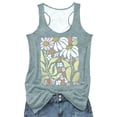 thumbnail image 1 of WEIWEN Racerback Tank Tops for Women Boho Floral Cami Summer Vacation T Shirts Sleeveless Graphic Tanks Vest Racer Back Tank Top Mint Green, S, 1 of 3