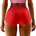 thumbnail image 1 of WEIWEN Seamless Underwear for Women High Waisted Bikini Panties for Women Breathable Valentines Day Full Coverage Hipster Briefs Womens Boyshorts Underwear Red, XL, 1 of 4