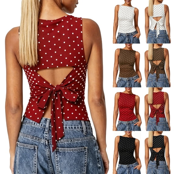 WEIWEN Spaghetti Strap Tank Top for Women Sleeveless Ribbed Knit Vest Shirts Slim Fit Summer Going Out Camisole Womens Tank Tops Red, L
