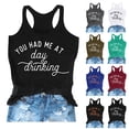 thumbnail image 1 of WEIWEN Womens Tank Tops You Had Me At Day Drinking Tank Tops for Women Summer Tees Shirts Racerback Tanks Vest Sleeveless Racer Back Camisole Top Blouses Blue, S, 1 of 5