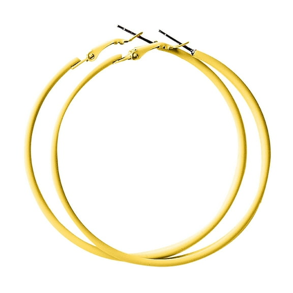 WEIXF Hoop Earrings For Women 60MM Big Stainless Steel Hoops 80s 90s Large Retro Neon Earrings Party Dangle Earrings Accessories Big Hoop Earrings Leather Earrings for Women Dangling Star Hoop