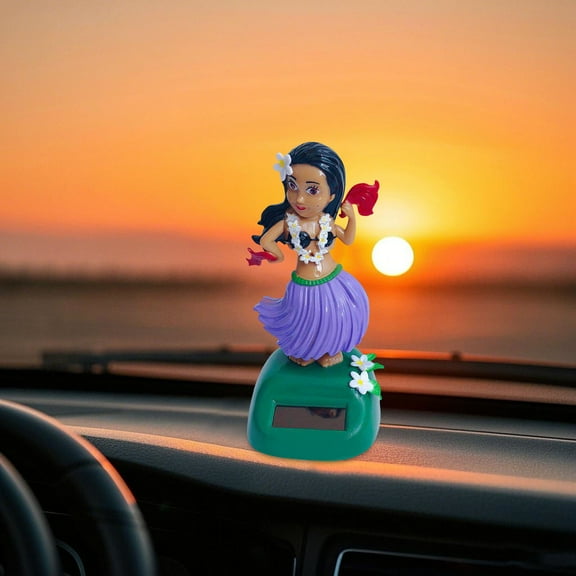 WEIXF Solar Powered Dancer Sways Girl Shakes Her Head Doll Car Decoration Dance Figure Solar Powered Dance Statue Ludi 3 Months Baby Games 2 Years Girl Games Birthday Dog 1 Year Sea Games Educational