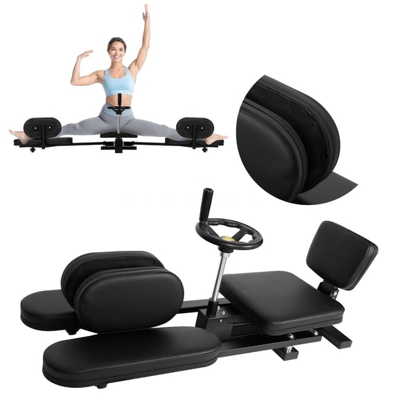 WEIXUAN 0-180 Degrees Leg Exercise Machines, Split Machine with Backrest & Wheels, Leg Stretch Machine for Yoga Ballet Fitness